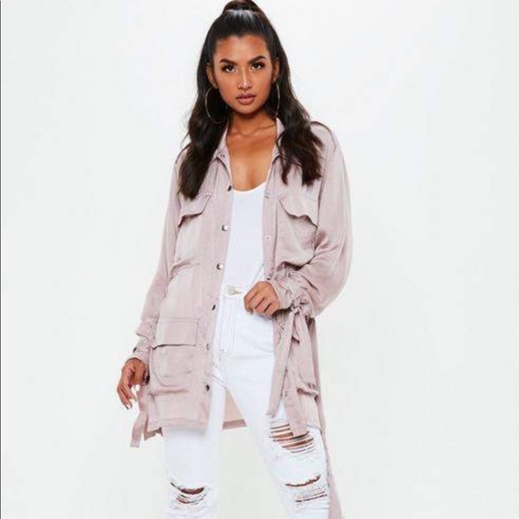 ASOS Jackets & Blazers - Misguided Satin Field Jacket